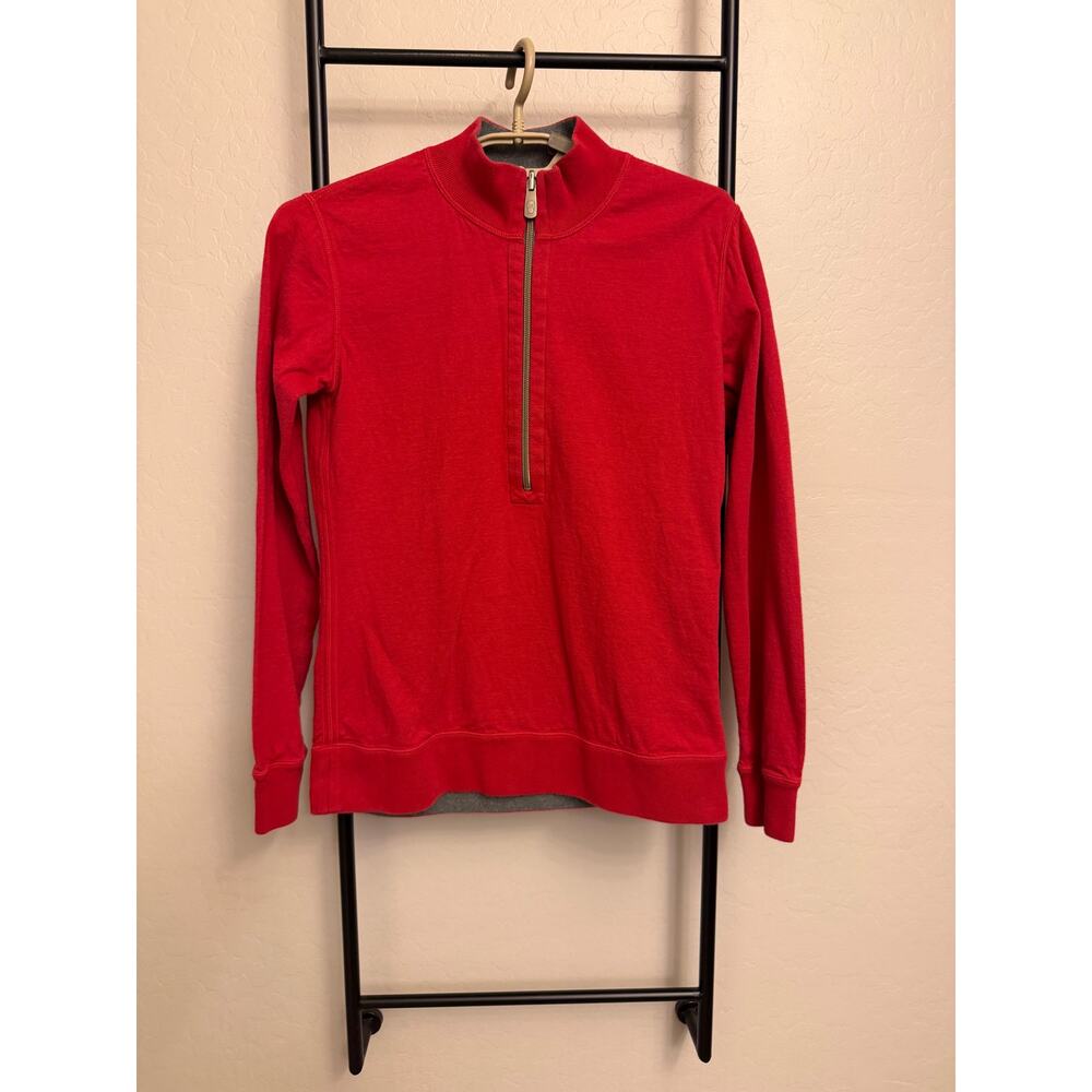 Tommy Bahama Red Quarter Zip Pullover XS | Soft Lightweight Sweatshirt